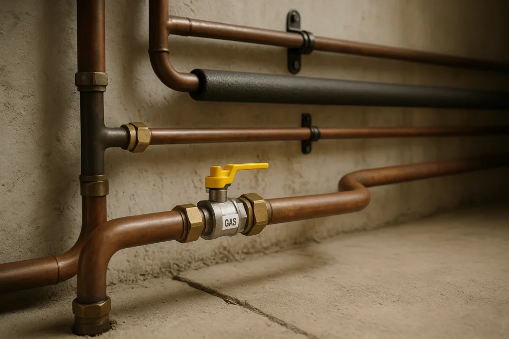 gasleiding leggen in huis